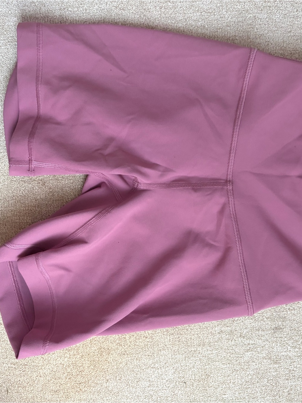 Women's Lululemon High-Rise 6 inch Mauve Bike Shorts